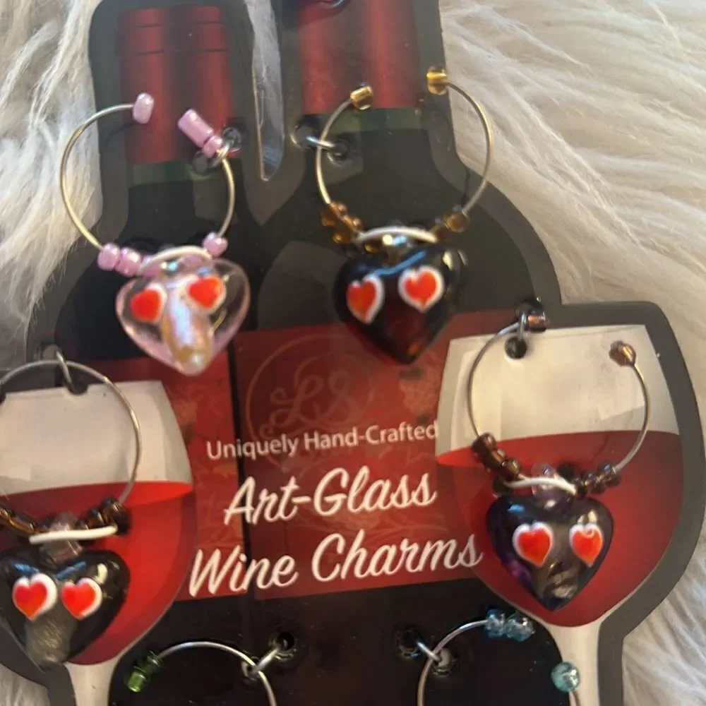 Handcrafted wine glass charms